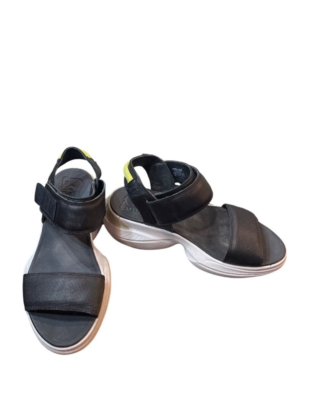 Sorel wms black slingback open slip on casual sandals sz 5.5 SKU 10-412